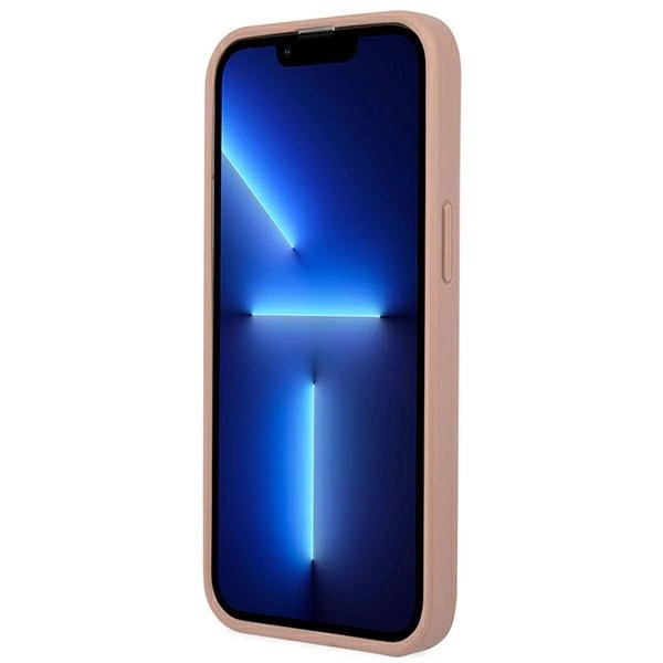 Guess GUHCP13LPSATLP iPhone 13 Pro / 13 6.1" pink/pink hardcase SaffianoTriangle Logoeng