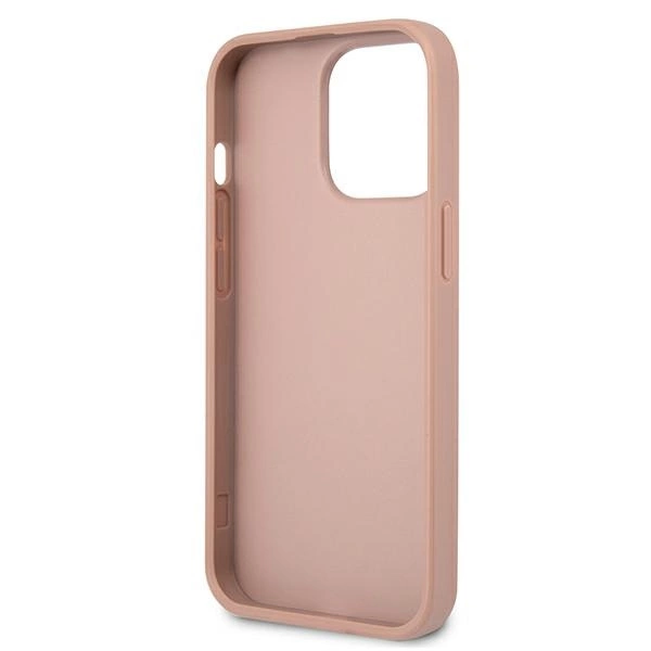 Guess GUHCP13LPSATLP iPhone 13 Pro / 13 6.1" pink/pink hardcase SaffianoTriangle Logoeng