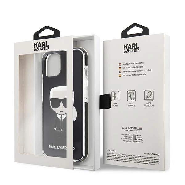 Karl Lagerfeld KLHCP13STPEIKK iPhone 13 mini 5,4"  hardcase czarny/black Iconik Karleng