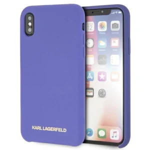 Karl Lagerfeld Silicone iPhone X/Xs Case - Purpleeng