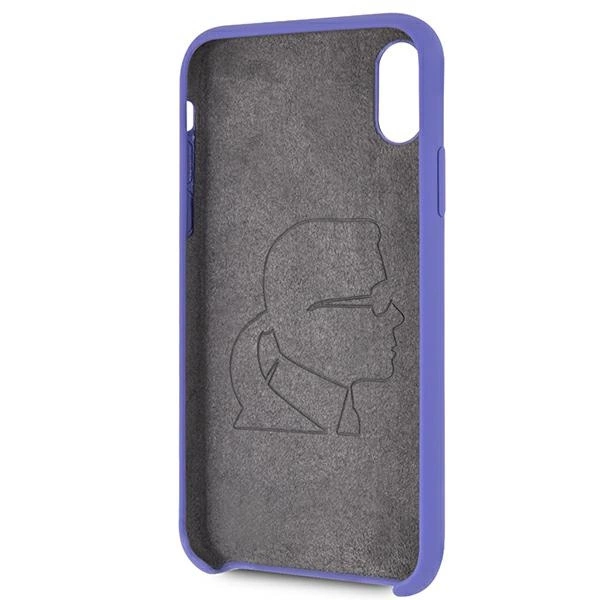 Karl Lagerfeld Silicone iPhone X/Xs Case - Purpleeng