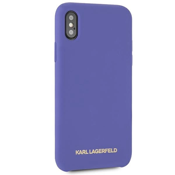 Karl Lagerfeld Silicone iPhone X/Xs Case - Purpleeng