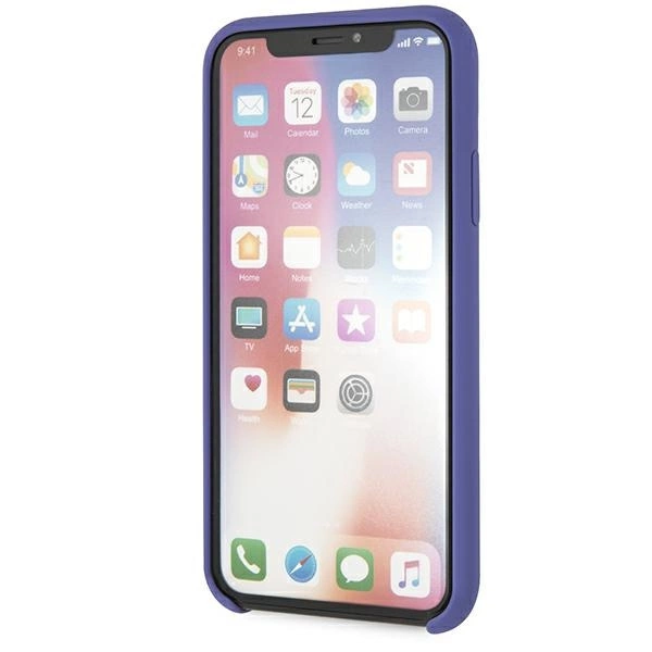 Karl Lagerfeld Silicone iPhone X/Xs Case - Purpleeng