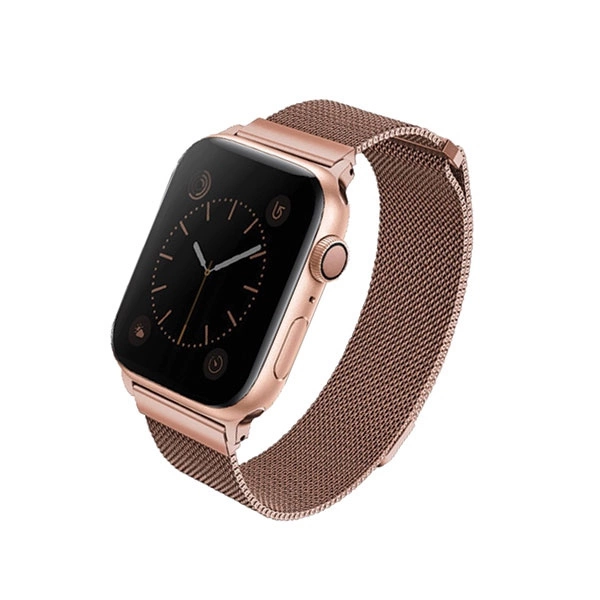 Uniq Dante Stainless Steel Strap for Apple Watch 1/2/3/4/5/6/7/8/SE/SE2 38/40/41mm - Rose Goldeng