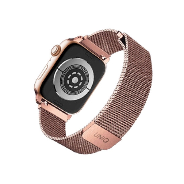 Uniq Dante Stainless Steel Strap for Apple Watch 1/2/3/4/5/6/7/8/SE/SE2 38/40/41mm - Rose Goldeng
