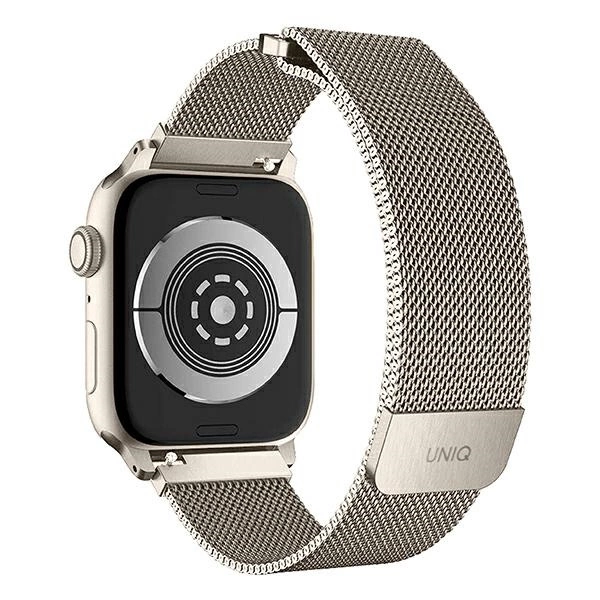 Uniq Dante Stainless Steel strap for Apple Watch 1/2/3/4/5/6/7/8/SE/SE2 42/44/45mm - beigeeng
