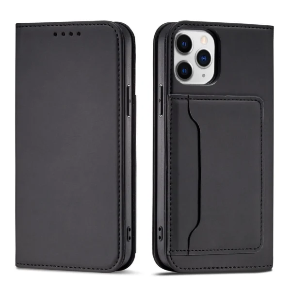 Magnet Card Case for iPhone 12 cover card wallet card stand blackeng
