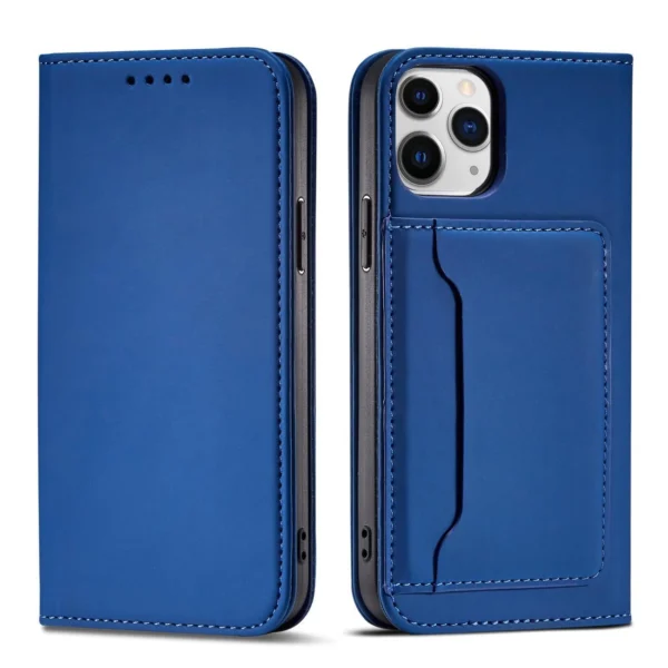 Magnet Card Case for iPhone 12 cover card wallet card stand blueeng