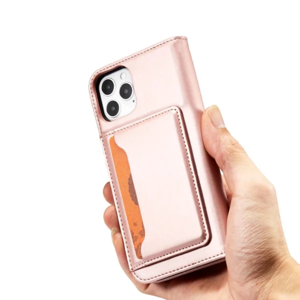 Magnet Card Case for iPhone 12 Pouch Card Wallet Card Stand Pinkeng