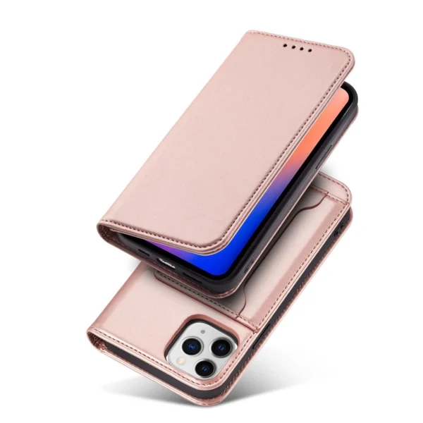Magnet Card Case for iPhone 12 Pouch Card Wallet Card Stand Pinkeng