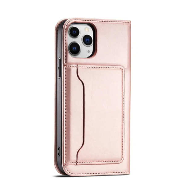 Magnet Card Case for iPhone 12 Pouch Card Wallet Card Stand Pinkeng