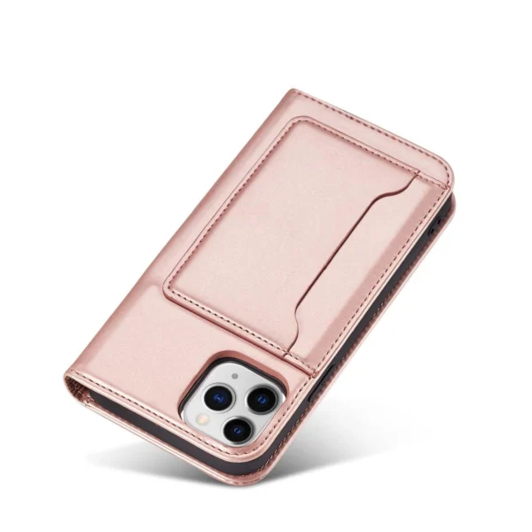 Magnet Card Case for iPhone 12 Pouch Card Wallet Card Stand Pinkeng