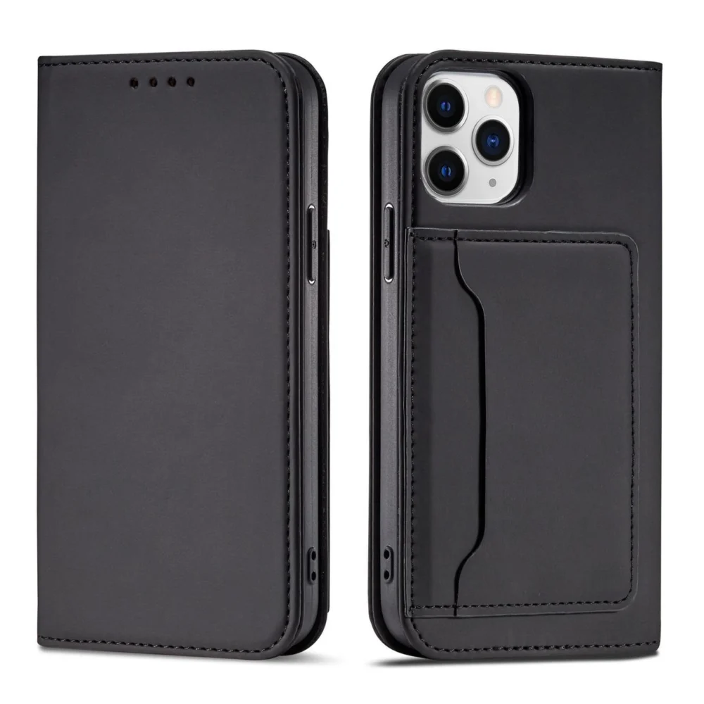 Magnet Card Case for iPhone 12 Pro Pouch Card Wallet Card Holder Blackeng