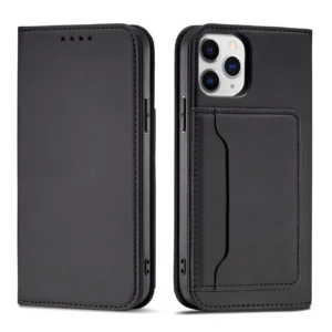Magnet Card Case for iPhone 12 Pro Pouch Card Wallet Card Holder Blackeng