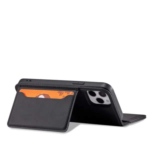 Magnet Card Case for iPhone 12 Pro Pouch Card Wallet Card Holder Blackeng