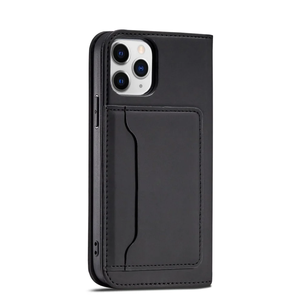 Magnet Card Case for iPhone 12 Pro Pouch Card Wallet Card Holder Blackeng