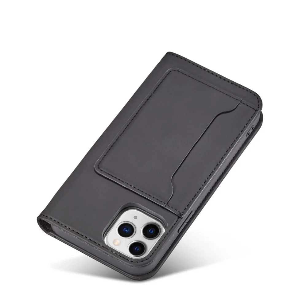 Magnet Card Case for iPhone 12 Pro Max Pouch Card Wallet Card Holder Blackeng