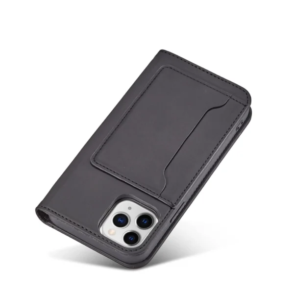 Magnet Card Case for iPhone 12 Pro Max Pouch Card Wallet Card Holder Blackeng