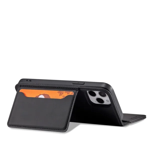 Magnet Card Case for iPhone 12 Pro Max Pouch Card Wallet Card Holder Blackeng