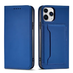 Magnet Card Case for iPhone 12 Pro Max Pouch Card Wallet Card Holder Blueeng