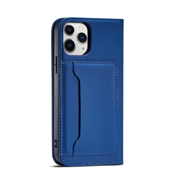 Magnet Card Case for iPhone 12 Pro Max Pouch Card Wallet Card Holder Blueeng
