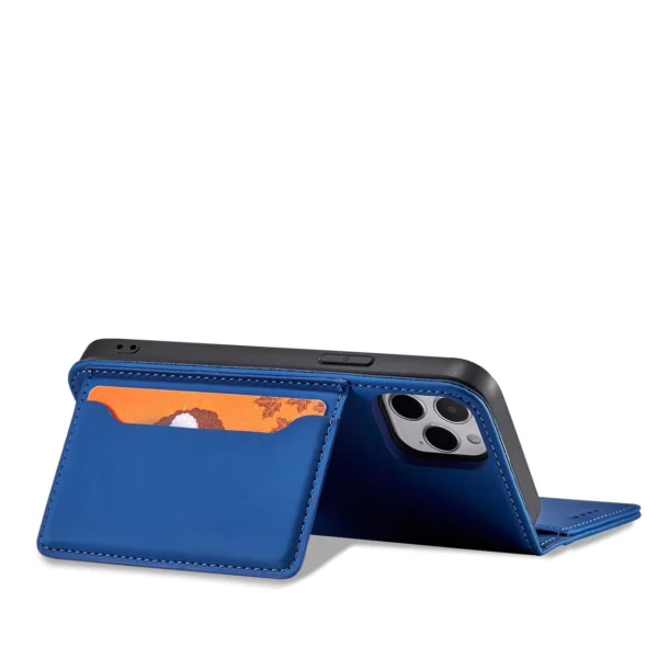 Magnet Card Case for iPhone 12 Pro Max Pouch Card Wallet Card Holder Blueeng
