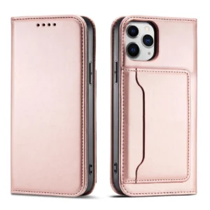 Magnet Card Case for iPhone 12 Pro Max Pouch Card Wallet Card Holder Pinkeng