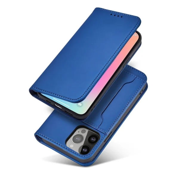 Magnet Card Case for iPhone 13 Pro cover card wallet card stand blueeng