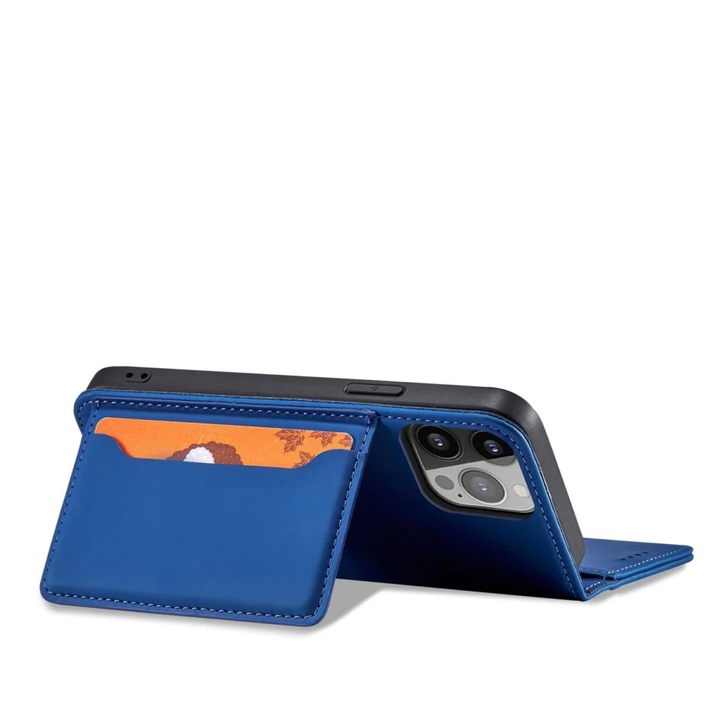 Magnet Card Case for iPhone 13 Pro cover card wallet card stand blueeng