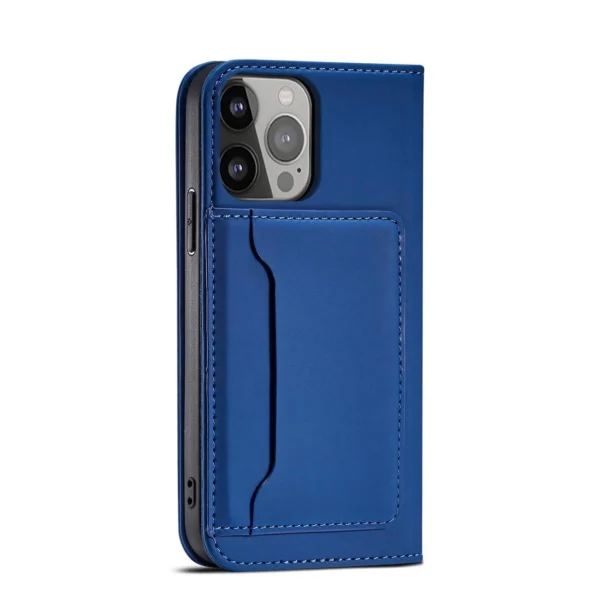 Magnet Card Case for iPhone 13 Pro cover card wallet card stand blueeng