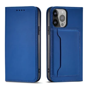 Magnet Card Case for iPhone 13 Pro Max Pouch Card Wallet Card Holder Blueeng