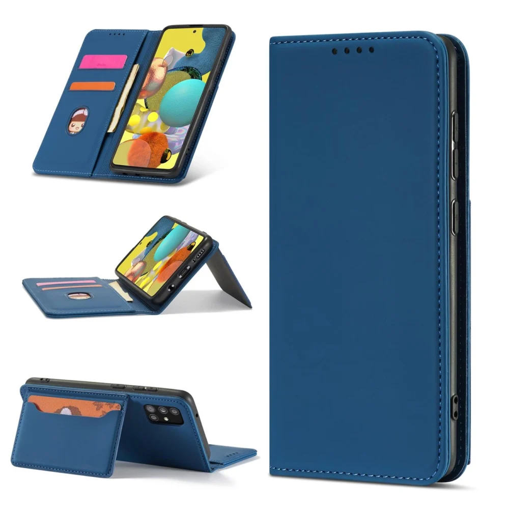 Magnet Card Case for Xiaomi Redmi Note 11 Pro Pouch Card Wallet Card Holder Blueeng