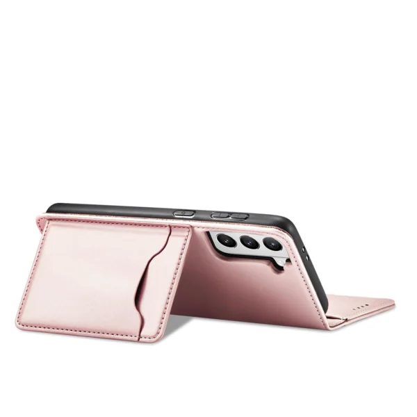 Magnet Card Case Case for Samsung Galaxy S22 Pouch Card Wallet Card Stand Pinkeng