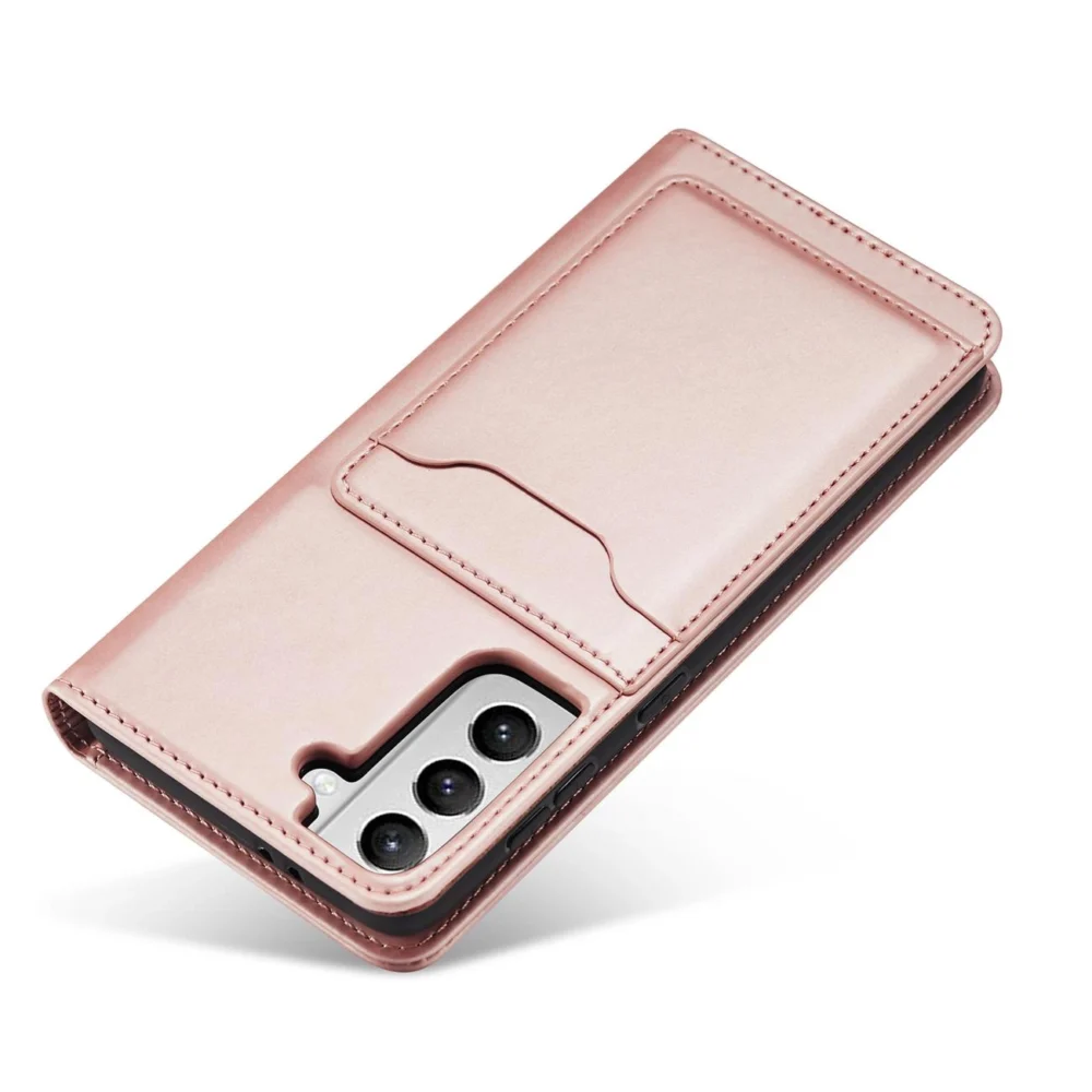 Magnet Card Case Case for Samsung Galaxy S22 Pouch Card Wallet Card Stand Pinkeng