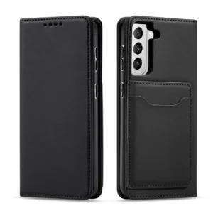 Magnet Card Case for Samsung Galaxy S22 + (S22 Plus) Pouch Wallet Card Holder Blackeng