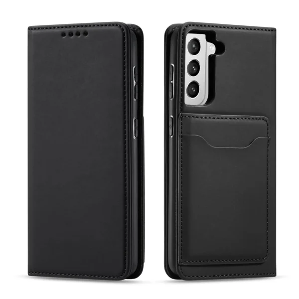 Magnet Card Case for Samsung Galaxy S22 + (S22 Plus) Pouch Wallet Card Holder Blackeng