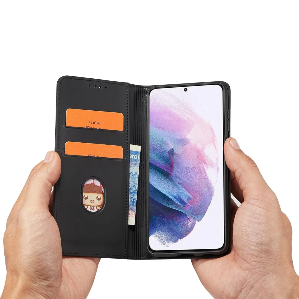 Magnet Card Case for Samsung Galaxy S22 + (S22 Plus) Pouch Wallet Card Holder Blackeng