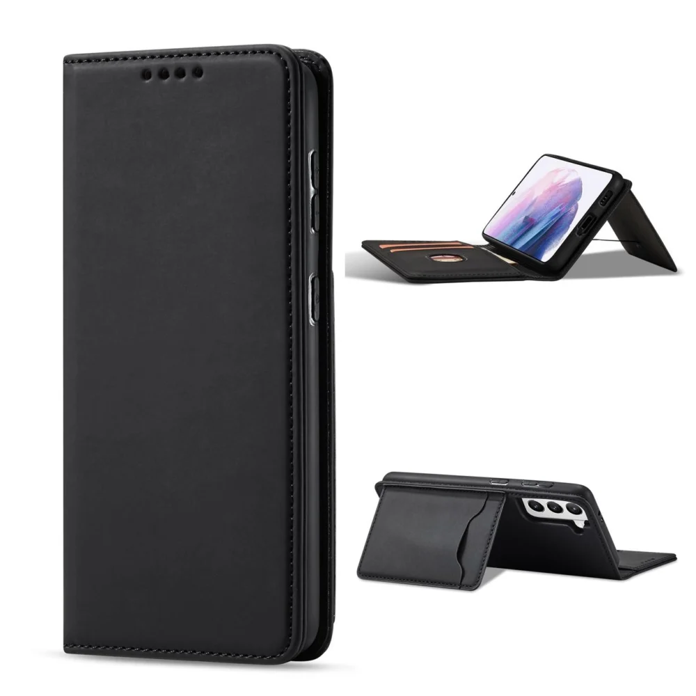 Magnet Card Case for Samsung Galaxy S22 + (S22 Plus) Pouch Wallet Card Holder Blackeng