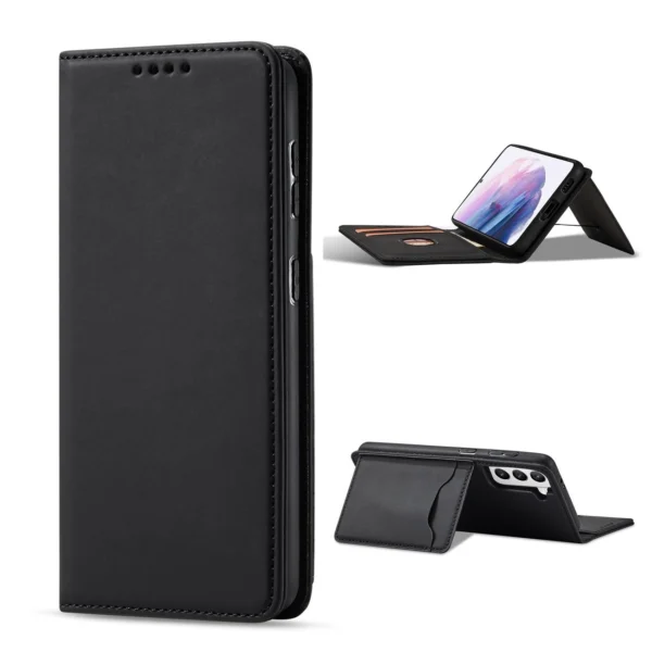 Magnet Card Case for Samsung Galaxy S22 + (S22 Plus) Pouch Wallet Card Holder Blackeng