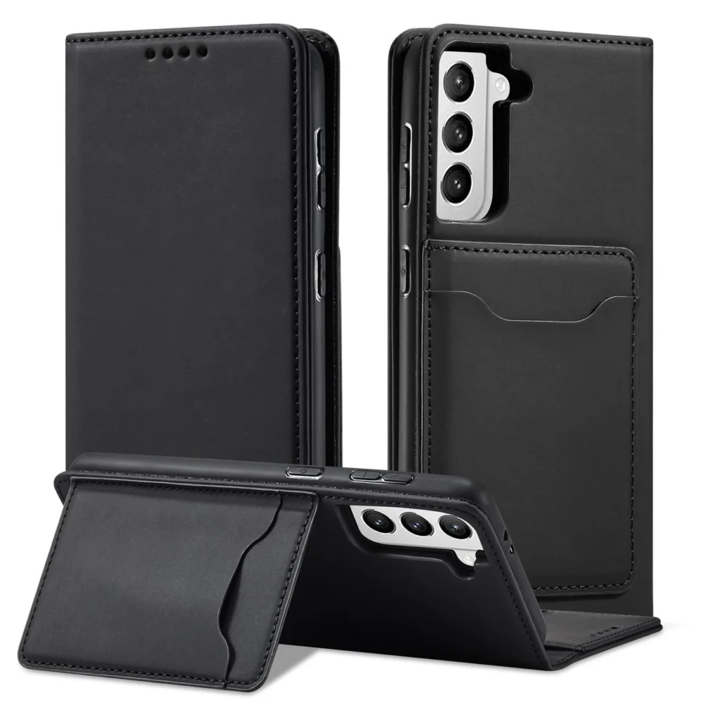 Magnet Card Case for Samsung Galaxy S22 + (S22 Plus) Pouch Wallet Card Holder Blackeng