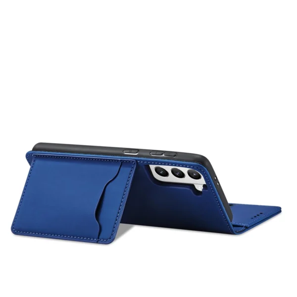 Magnet Card Case Case for Samsung Galaxy S22 + (S22 Plus) Pouch Wallet Card Holder Blueeng