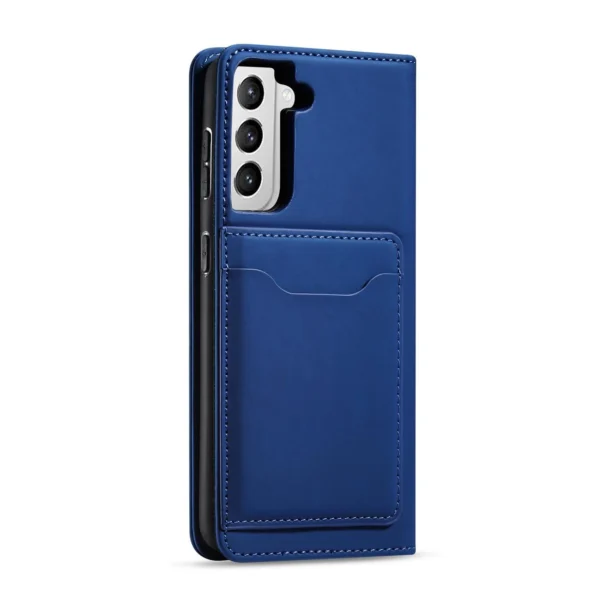 Magnet Card Case Case for Samsung Galaxy S22 + (S22 Plus) Pouch Wallet Card Holder Blueeng
