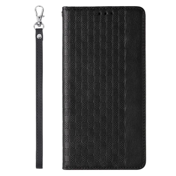 Magnet Strap Case for iPhone 12 Pro Pouch Wallet + Mini Lanyard Pendant Blackeng