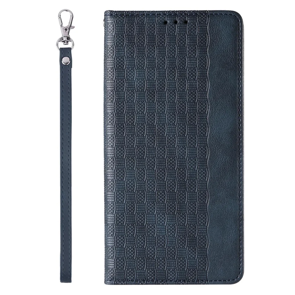 Magnet Strap Case for iPhone 12 Pro Max Pouch Wallet + Mini Lanyard Pendant Blueeng
