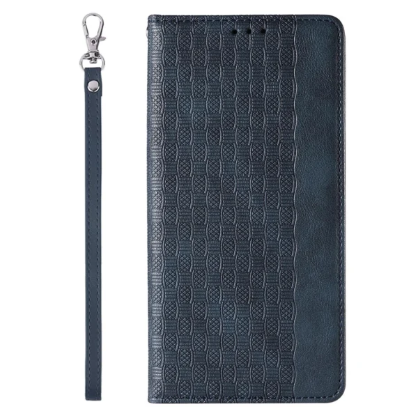 Magnet Strap Case for iPhone 13 case wallet + mini lanyard pendant blueeng
