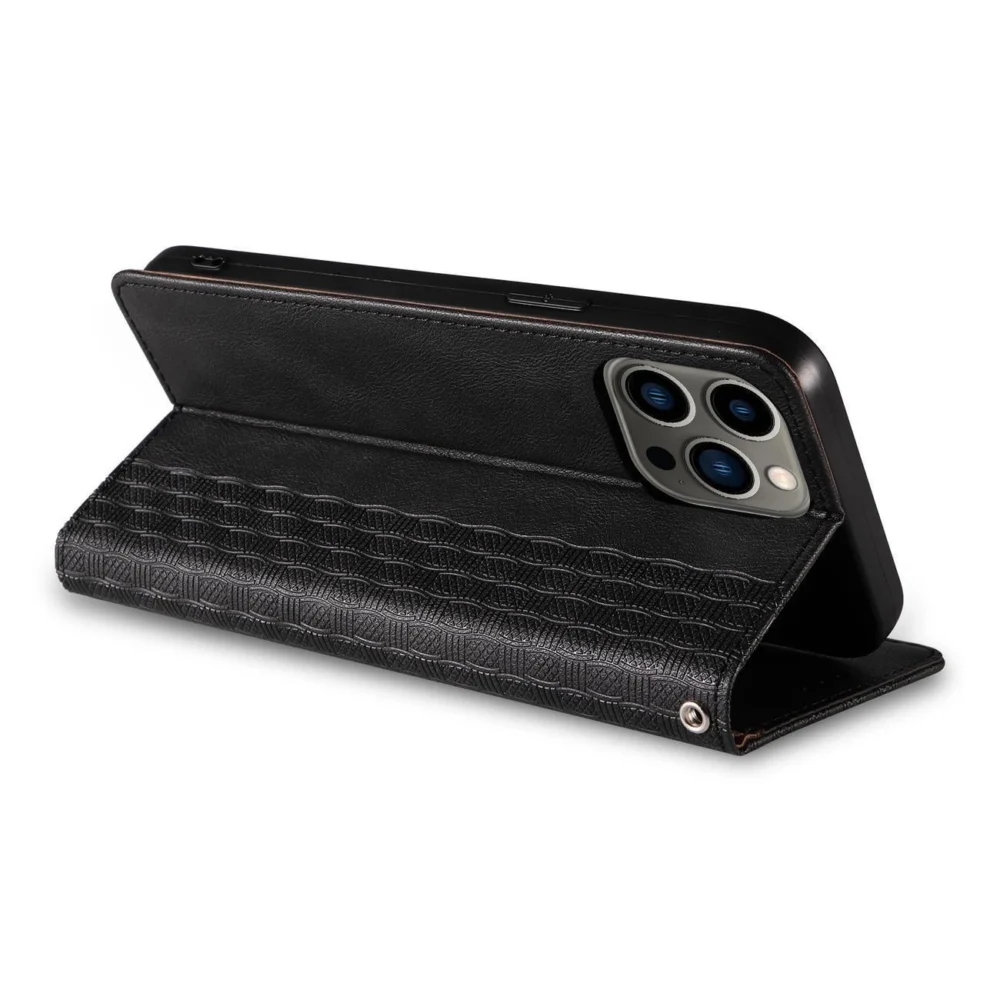 Magnet Strap Case Case for iPhone 13 Pro Pouch Wallet + Mini Lanyard Pendant Blackeng