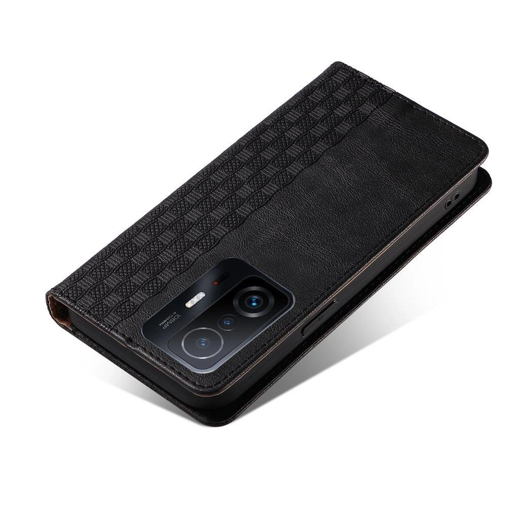 Magnet Strap Case Case for Samsung Galaxy A12 5G Pouch Wallet + Mini Lanyard Pendant Blackeng
