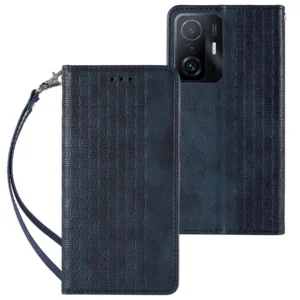 Magnet Strap Case Case for Samsung Galaxy A12 5G Pouch Wallet + Mini Lanyard Pendant Blueeng