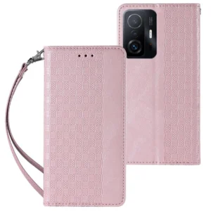 Magnet Strap Case Case for Samsung Galaxy A12 5G Pouch Wallet + Mini Lanyard Pendant Pinkeng