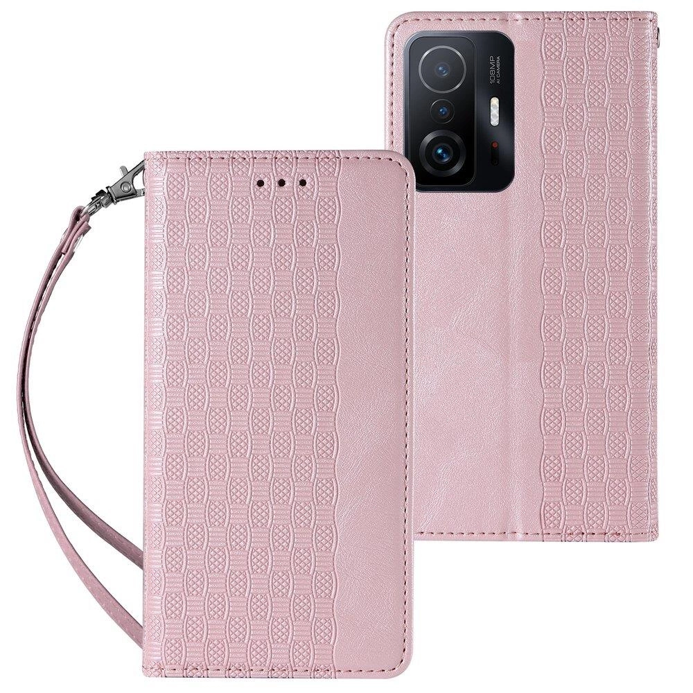 Magnet Strap Case Case for Samsung Galaxy A12 5G Pouch Wallet + Mini Lanyard Pendant Pinkeng